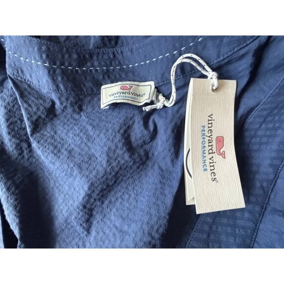 NWT Vineyard Vines Performance Harbor Wrap Dress Navy Sz Large - Picture 9 of 14